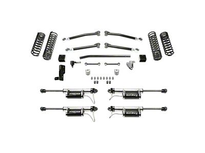 Fabtech 5-Inch Trail Suspension Lift Kit with Dirt Logic 2.25 Reservoir Shocks (18-23 Jeep Wrangler JL 4-Door, Excluding 4xe & Rubicon 392)