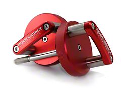 ROCKWORKX Freedom Hard Top Quick Release D-Ring Mounting Knobs; Red (07-18 Jeep Wrangler JK 4-Door)