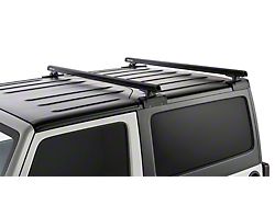 Rhino-Rack Heavy Duty RCL BackBone 2-Bar Roof Rack; Black (07-18 Jeep Wrangler JK 2-Door w/ Hard Top)