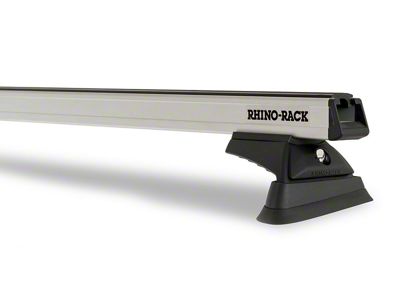 Rhino-Rack Heavy Duty RCL BackBone 2-Bar Roof Rack; Silver (07-18 Jeep Wrangler JK 4-Door w/ Hard Top)