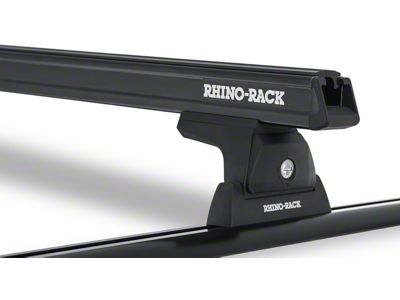 Rhino-Rack Heavy Duty RLT600 Trackmount 2-Bar Roof Rack; Black (07-18 Jeep Wrangler JK 4-Door w/ Hard Top)