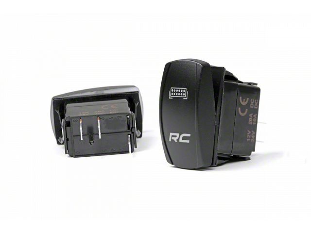 Rough Country Rocker Switch with Blue Back Light (Universal; Some Adaptation May Be Required)