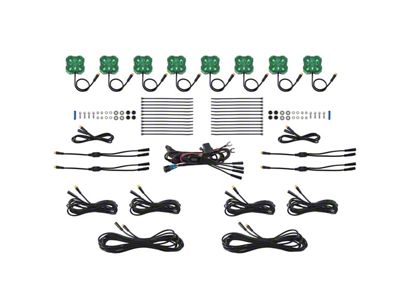 Diode Dynamics Stage Series Single-Color LED Rock Light; Green M8; 8-Pack (Universal; Some Adaptation May Be Required)
