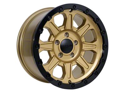 Tremor Wheels 103 Impact Gloss Gold with Gloss Black Lip Wheel; 20x9 (18-24 Jeep Wrangler JL)