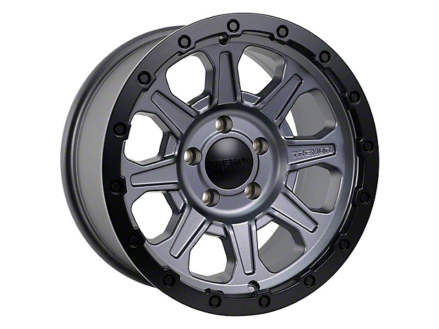 Tremor Wheels 103 Impact Graphite Grey with Black Lip Wheel; 17x8.5 (20-23 Jeep Gladiator JT)