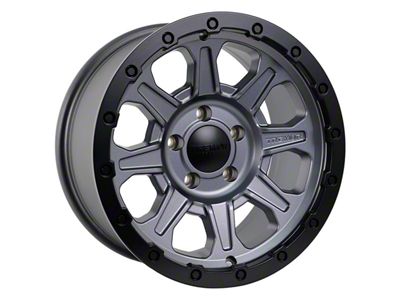 Tremor Wheels 103 Impact Graphite Grey with Black Lip Wheel; 17x8.5 (07-18 Jeep Wrangler JK)