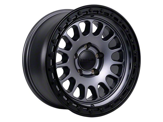 Tremor Wheels 104 Aftershock Graphite Grey with Black Lip Wheel; 17x8.5 (18-24 Jeep Wrangler JL)