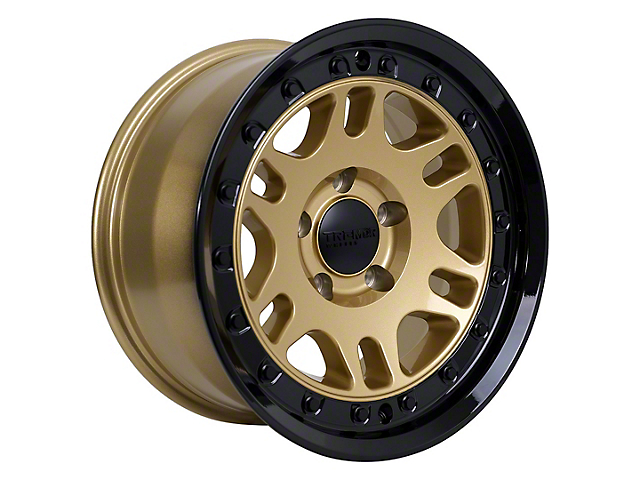 Tremor Wheels 105 Shaker Gloss Gold with Gloss Black Lip Wheel; 20x9 (20-23 Jeep Gladiator JT)