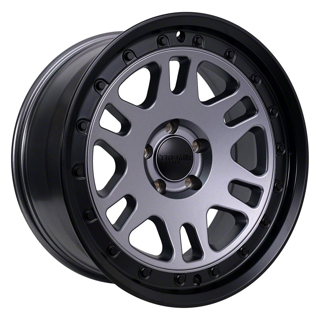 Tremor Wheels 105 Shaker Graphite Grey with Black Lip Wheel; 20x9 (20-23 Jeep Gladiator JT)
