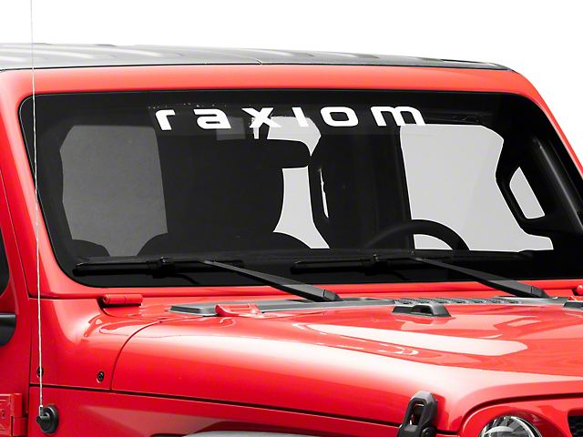 SEC10 Raxiom Windshield Decal; White (Universal; Some Adaptation May Be Required)