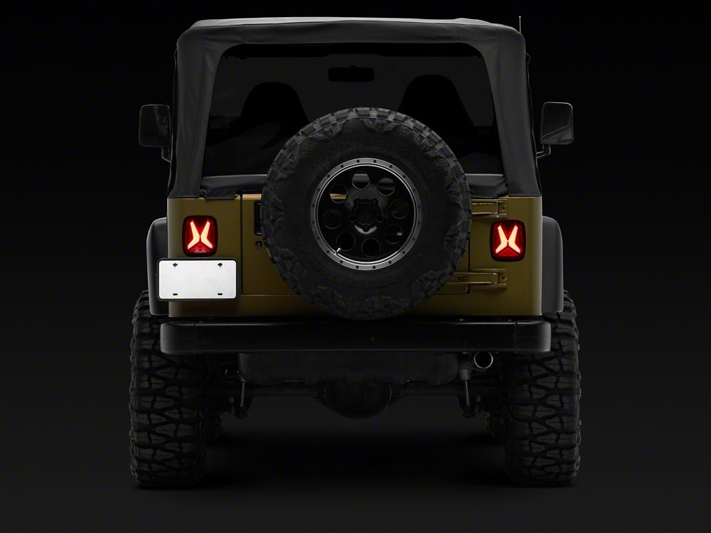 Raxiom Gladiator LED Tail Lights; Black Housing; Smoked Lens