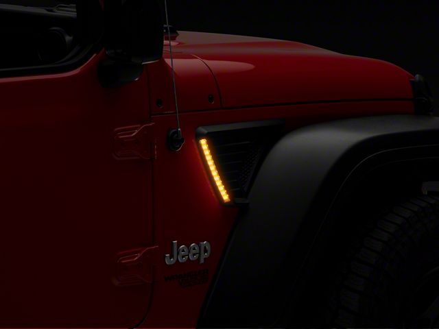 Raxiom LED Fender Vent Lighting with DRL and Turn Signal (18-24 Jeep Wrangler JL)