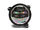 Raxiom Axial Series 9-Inch Angel Eye LED Headlights and LED Fog Lights; Black Housing; Clear Lens (18-24 Jeep Wrangler JL)
