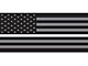 Grille Insert; Black and Gray American Flag with Corrections Silver Stripe (18-24 Jeep Wrangler JL w/ TrailCam)