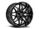Wicked Offroad W909 Gloss Black Milled Wheel; 20x10 (07-18 Jeep Wrangler JK)