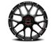 Wicked Offroad W903 Gloss Black Milled Wheel; 20x10 (07-18 Jeep Wrangler JK)
