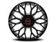 Wicked Offroad W934 Gloss Black Milled Wheel; 20x10 (07-18 Jeep Wrangler JK)