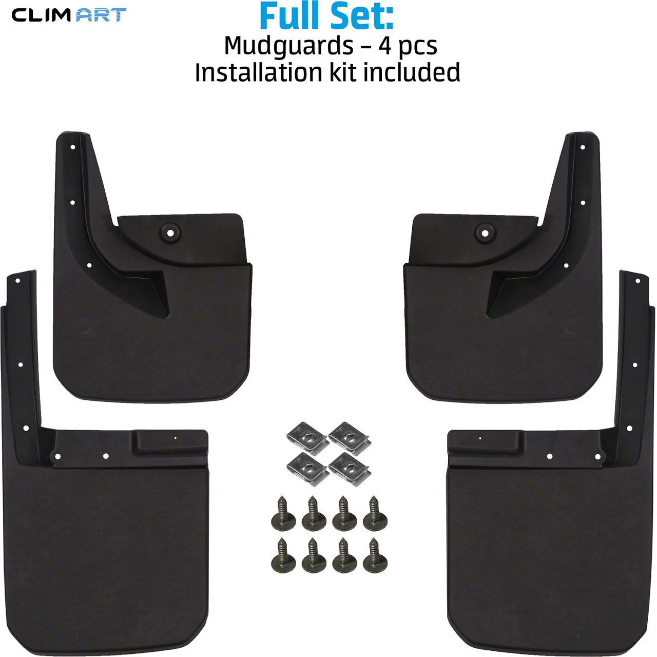 Jeep Wrangler Custom Fit Mud Flaps; Front and Rear (1824 Jeep Wrangler