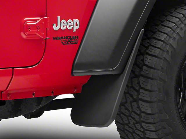 Custom Fit Mud Flaps; Front and Rear (18-23 Jeep Wrangler JL)