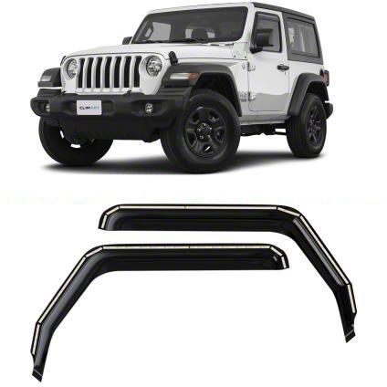 Jeep Wrangler in-Channel Window Deflectors (18-24 Jeep Wrangler JL ...