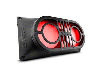 DS18 Tailgate Speaker Enclosure for Two 10-Inch Midrange Speakers; Black (97-24 Jeep Wrangler TJ, JK & JL)