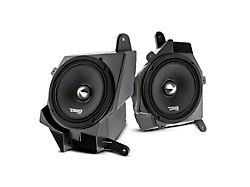 DS18 Dash Speaker Enclosure Pods with 6.50-Inch Full Range Neodymium Speakers; Plug and Play (18-23 Jeep Wrangler JL)