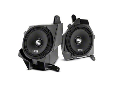 DS18 Dash Speaker Enclosure Pods with 6.50-Inch Full Range Neodymium Speakers; Plug and Play (20-24 Jeep Gladiator JT)