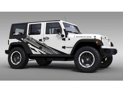 OG Innovations Tracer Graphics; Satin Black (07-18 Jeep Wrangler JK 4-Door)