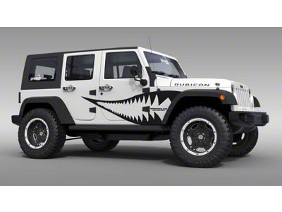 OG Innovations Warhawk Graphics; Satin Black (07-18 Jeep Wrangler JK 4-Door)