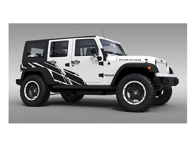 OG Innovations Wasteland Graphics; Satin Black (07-18 Jeep Wrangler JK 4-Door)