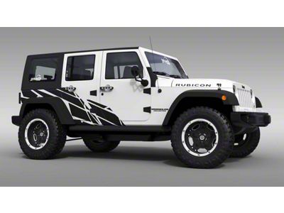 OG Innovations Wasteland Graphics; Satin Black (07-18 Jeep Wrangler JK 4-Door)
