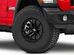 Rovos Wheels Sahara Satin Black Wheel; 17x9 (18-23 Jeep Wrangler JL)
