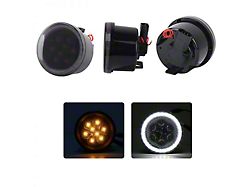 Amber LED Turn Signals with White DRL Halo (07-18 Jeep Wrangler JK)
