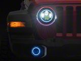 ColorSMART RGB Halo LED Headlights with Fog Lights; Black Housing; Clear Lens (18-26 Jeep Wrangler JL)