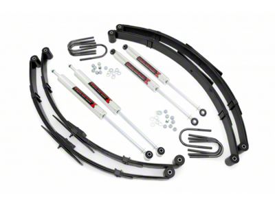 Rough Country 2.50-Inch Suspension Lift Kit with M1 Monotube Shocks (87-95 Jeep Wrangler YJ)