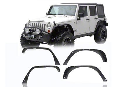 Tube Style Front and Rear Fender Flares (07-18 Jeep Wrangler JK)