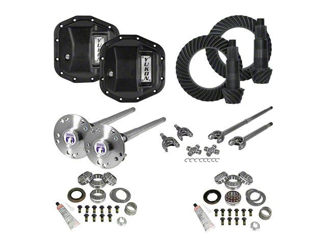 Yukon Gear Dana 44 Front/Dana 44 Rear Axle Ring Pinion and Gear Kit with Differential Covers, Front and Rear Axles; 5.13 Gear Ratio (20-24 Jeep Gladiator JT Launch Edition, Mojave, Rubicon)