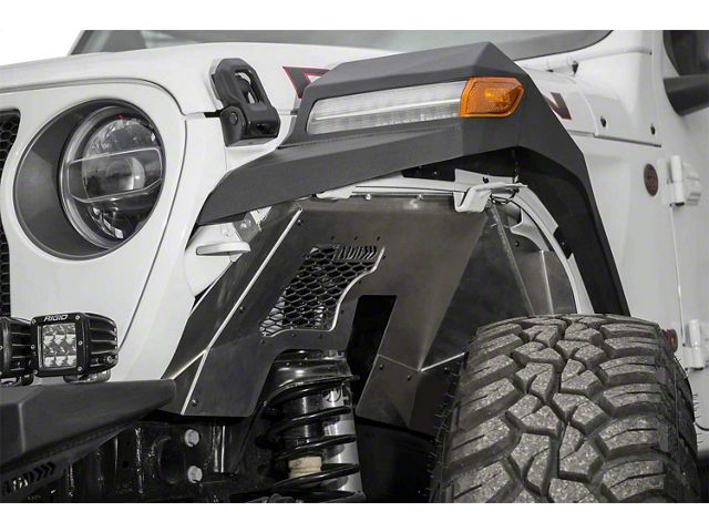 Addictive Desert Designs Rock Fighter Front Inner Fender Liners; Raw (18-24 Jeep Wrangler JL)