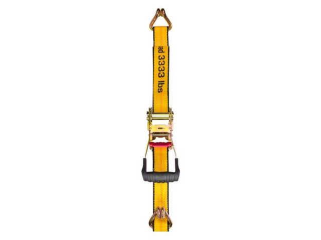 CAT 2-Inch x 27-Foot Heavy Duty Ratchet Down Straps with J-Hook; 3,300 lb.
