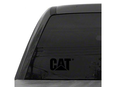 CAT 5-Inch Vinyl Decal; Black (Universal; Some Adaptation May Be Required)