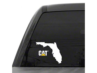 CAT 8-Inch Vinyl Decal; 2-Color Florida (Universal; Some Adaptation May Be Required)