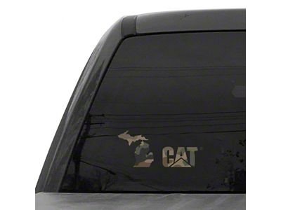 CAT 8-Inch Vinyl Decal; Camo Michigan (Universal; Some Adaptation May Be Required)