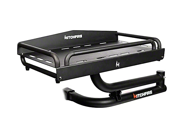 HitchFire The Ledge Propane Hitch Mounted Grill; Passenger Side Swing (Universal; Some Adaptation May Be Required)