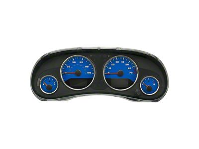 US Speedo Daytona Edition Gauge Face Style 2; MPH; Blue (15-18 Jeep Wrangler JK)