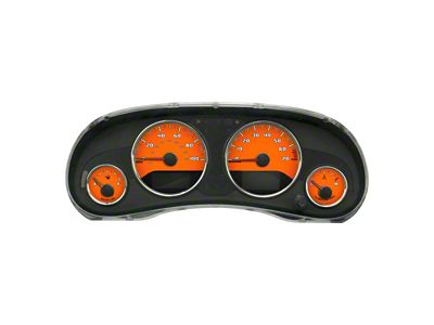 US Speedo Daytona Edition Gauge Face Style 2; MPH; Orange (15-18 Jeep Wrangler JK)