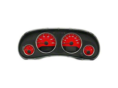 US Speedo Daytona Edition Gauge Face Style 2; MPH; Red (15-18 Jeep Wrangler JK)