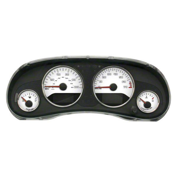 US Speedo Jeep Wrangler Daytona Edition Gauge Face Style 2; MPH; White WRA150 (1518 Jeep