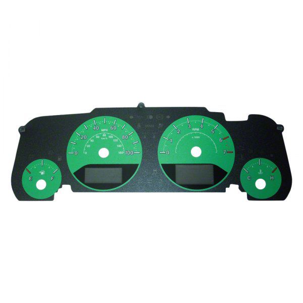 US Speedo Jeep Wrangler Daytona Edition Gauge Face; MPH; Green WRA0811