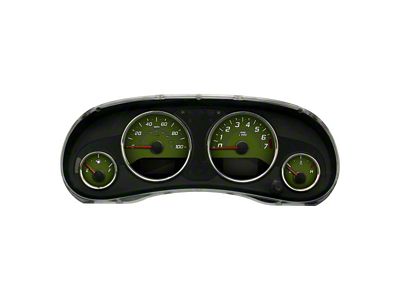 US Speedo Daytona Edition Gauge Face; MPH; Military Green (15-18 Jeep Wrangler JK)
