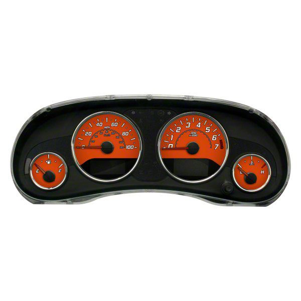 US Speedo Daytona Edition Gauge Face; MPH; Orange (15-18 Jeep Wrangler JK)